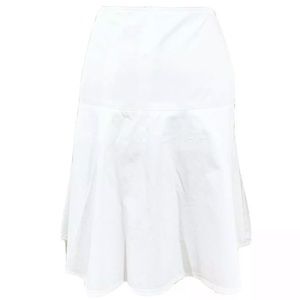 Ralph Lauren White A-Line / Full Cotton Skirt